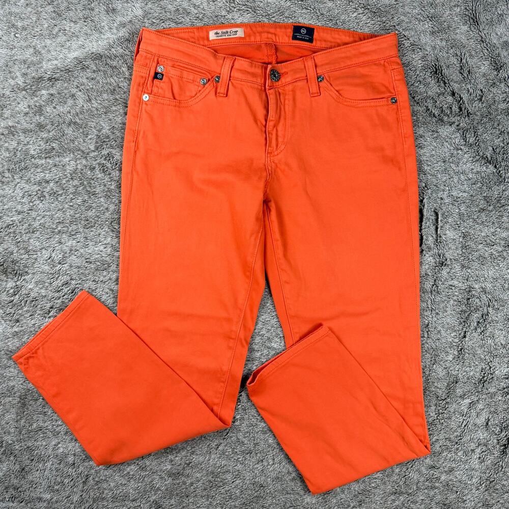 AG Jeans The Stilt Crop Cigarette Jean Crop Women's 28 Orange